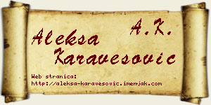 Aleksa Karavesović vizit kartica
